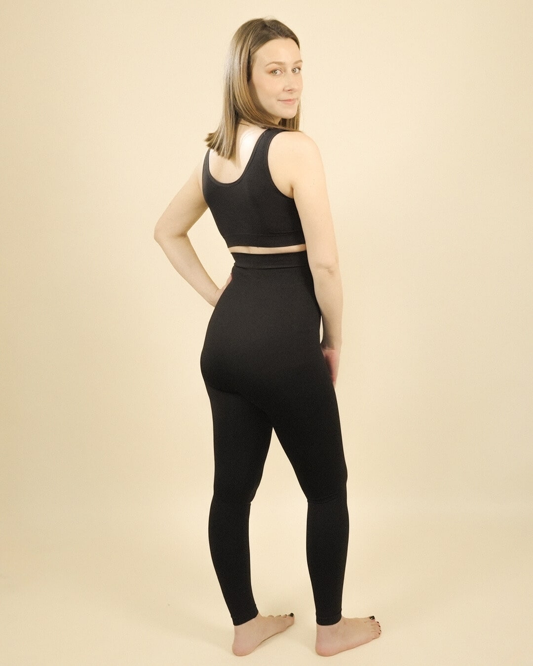 Postpartum Recovery Leggings Up