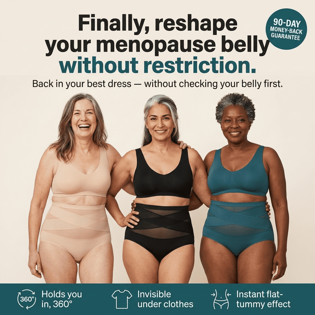 High-waisted shaping underwear for menopause belly